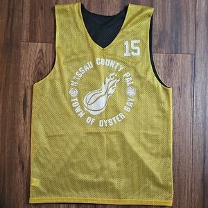 Alleson Yellow & Black Mesh Sports Jersey Size M